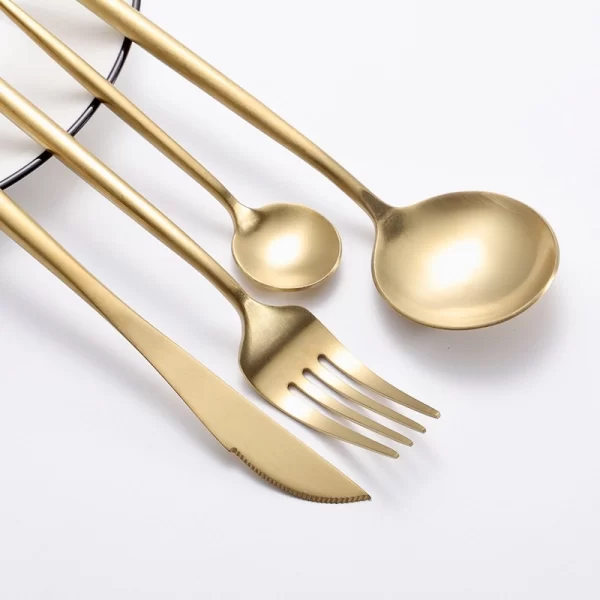 matte gold flatware wholesale