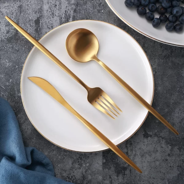 matte gold flatware wholesale