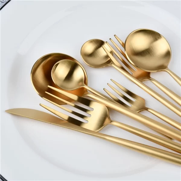 matte gold flatware wholesale