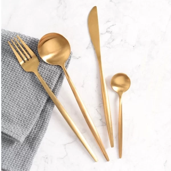 matte gold flatware wholesale